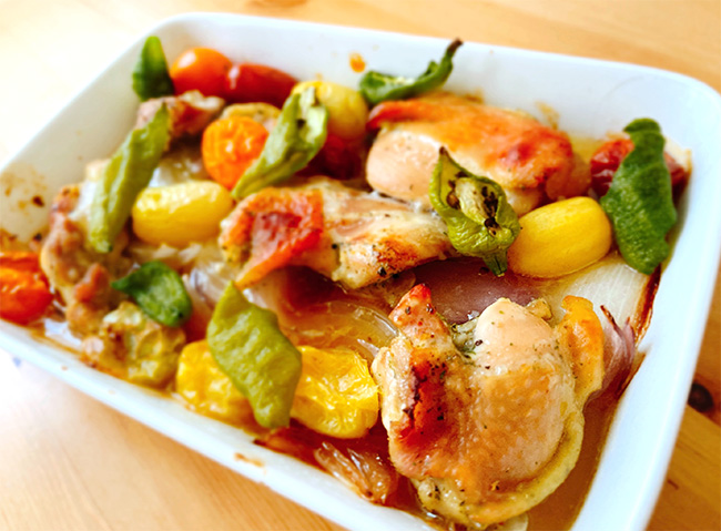 鶏肉と野菜のオーブン焼き