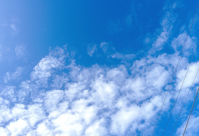 台風一過の青空