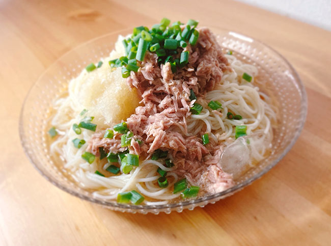 ツナと大根おろしのぶっかけ素麺